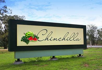 Sign for Chinchilla, Queensland, Australia