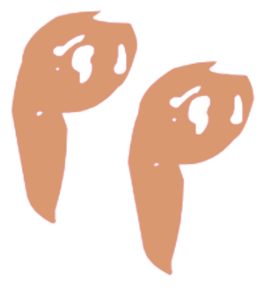 Orange open quotation marks