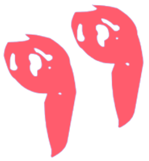 Teal closed quotation marks