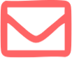 Red outlined envelope icon.