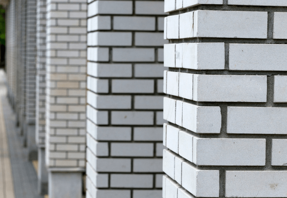 white brick building columns 