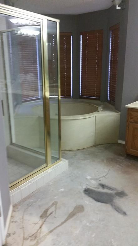 Lake Arlington Residence Master Bath Remodel Before