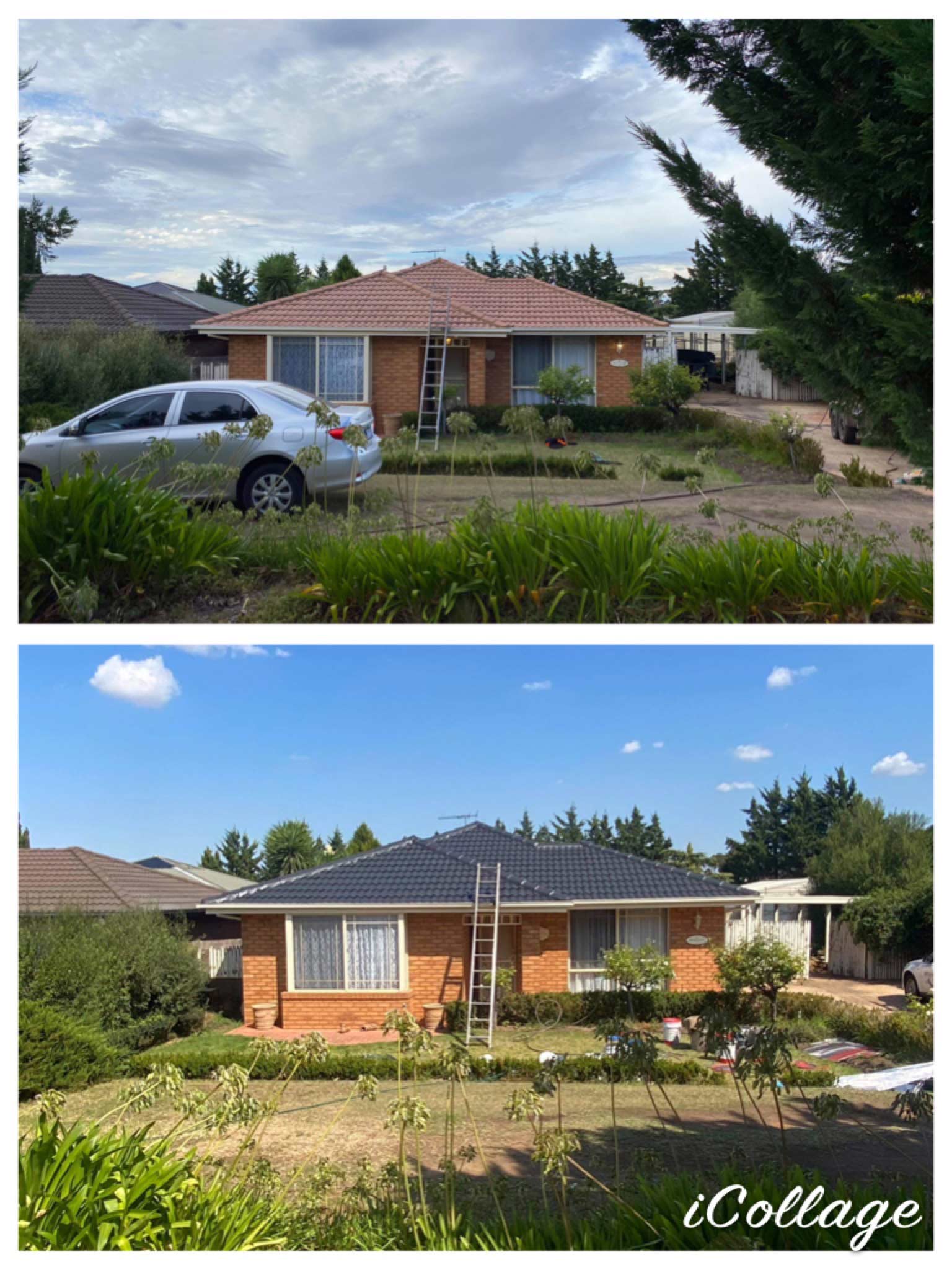 Newly repainted roof to black | Gisborne, VIC | H&M Roofing