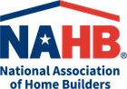NAHB logo with red and blue roofline and the words National Association of Home Builders