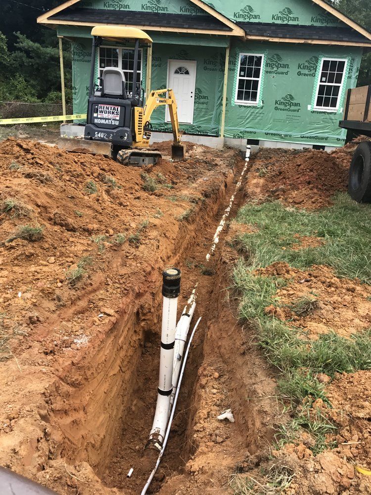 In Progress Drainage Pipe — Randleman, NC — NG Plumbing