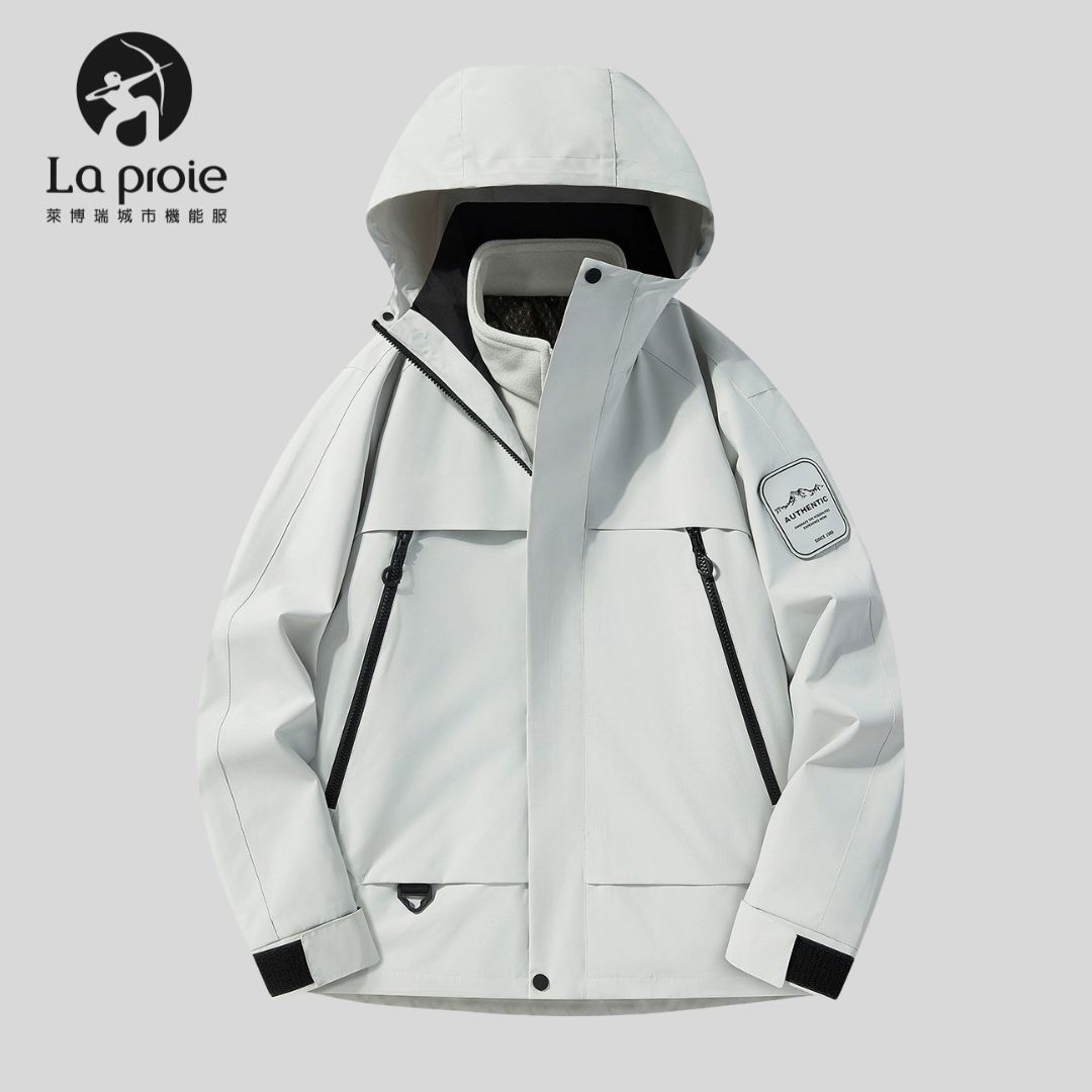 (TEAM)三合一套絨衝鋒衣- 月光白(CAB570218)