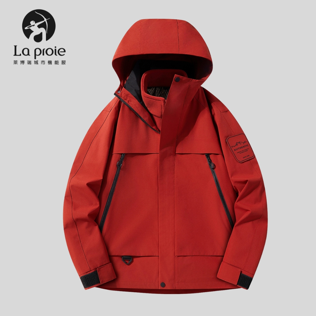 (TEAM)三合一套絨衝鋒衣-朱雀紅(CAB570218)