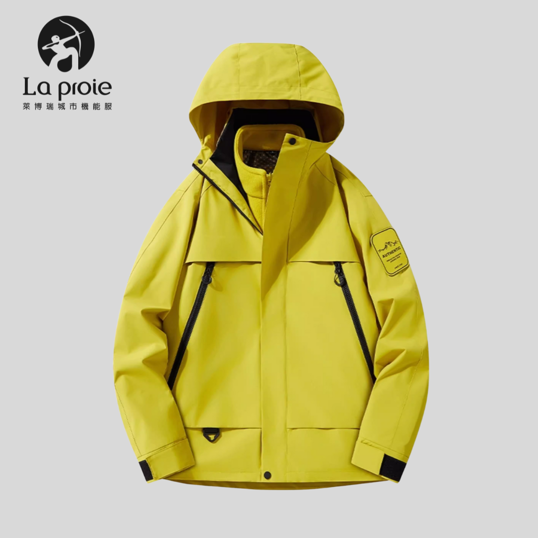 (TEAM)三合一套絨衝鋒衣-螢光綠(CAB570218)