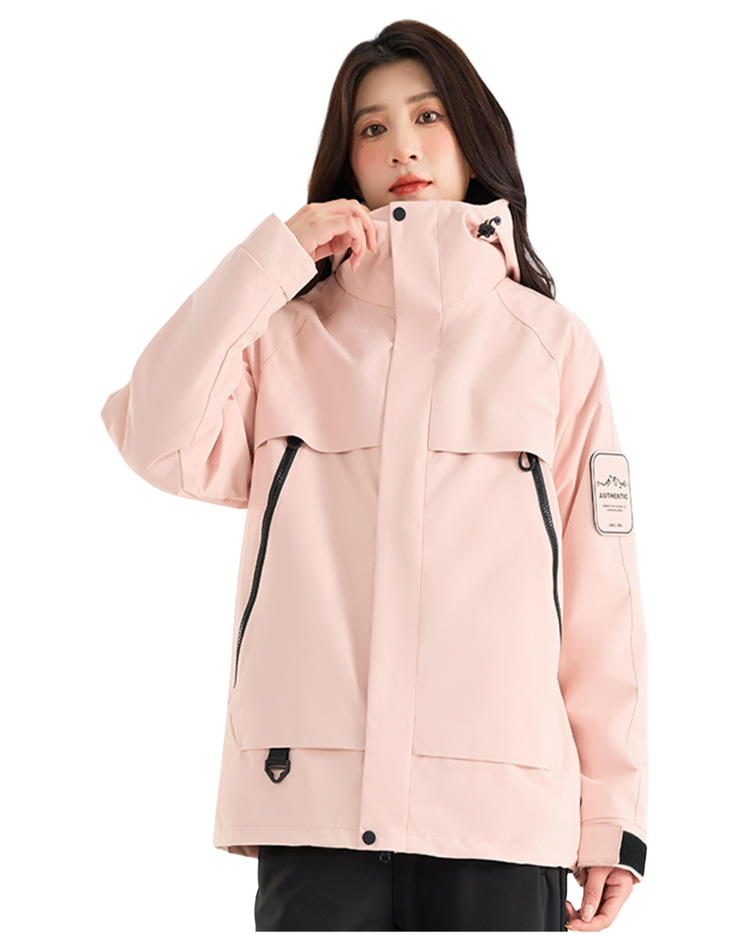 (TEAM)三合一套絨衝鋒衣- 冰霧粉(CAB570218)