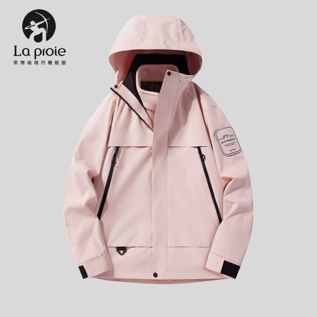 (TEAM)三合一套絨衝鋒衣- 冰霧粉(CAB570218)