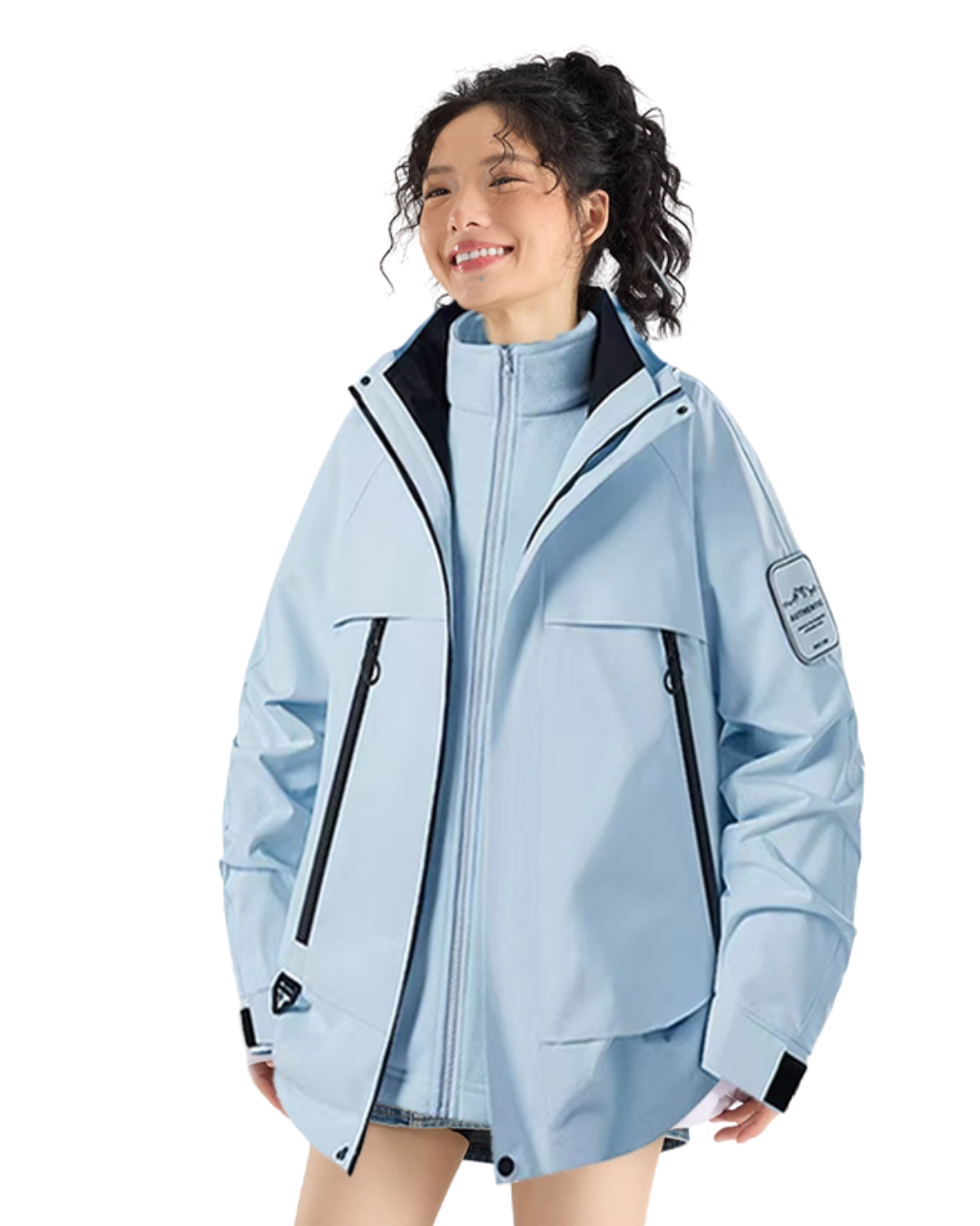 (TEAM)三合一套絨衝鋒衣- 寶寶藍(CAB570218)