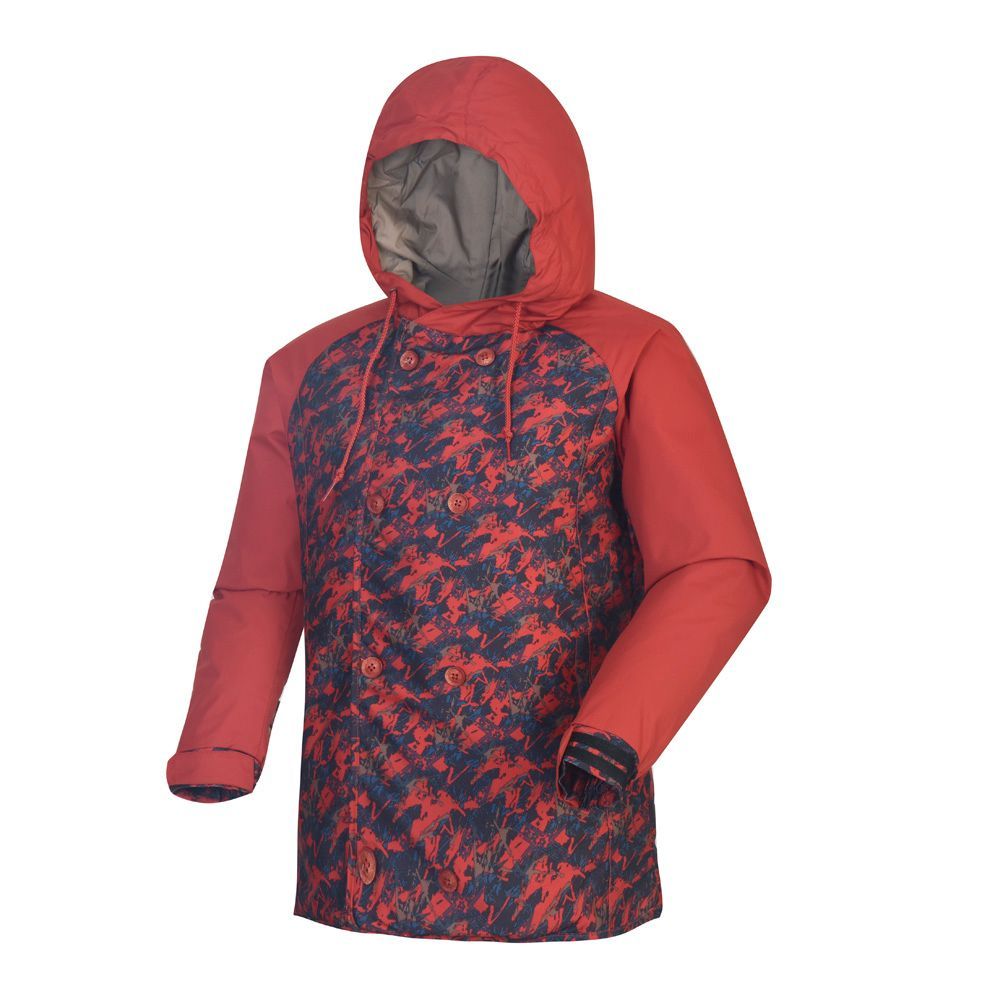 女款幾何機能羽絨衣-桑巴紅(CC1672076)