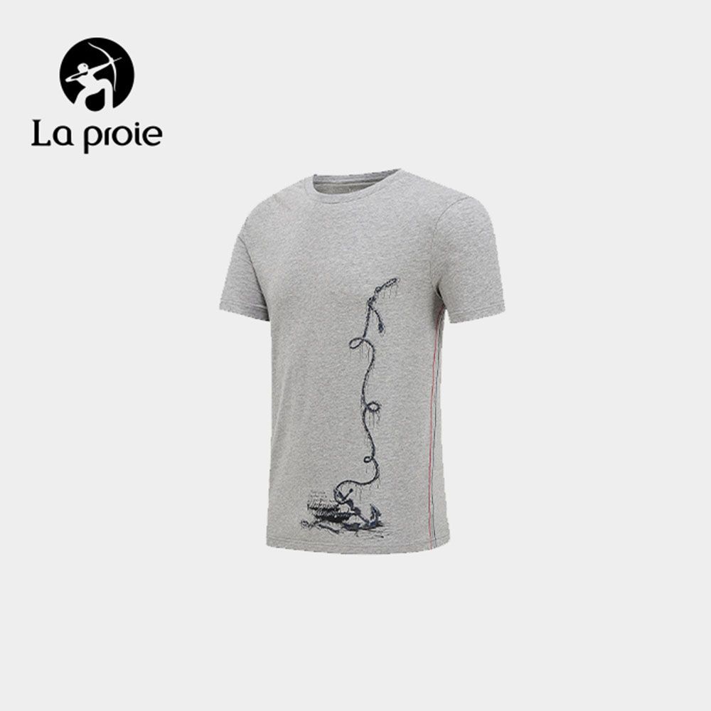 男款航海羅盤印花T-淺灰(CH1861274)