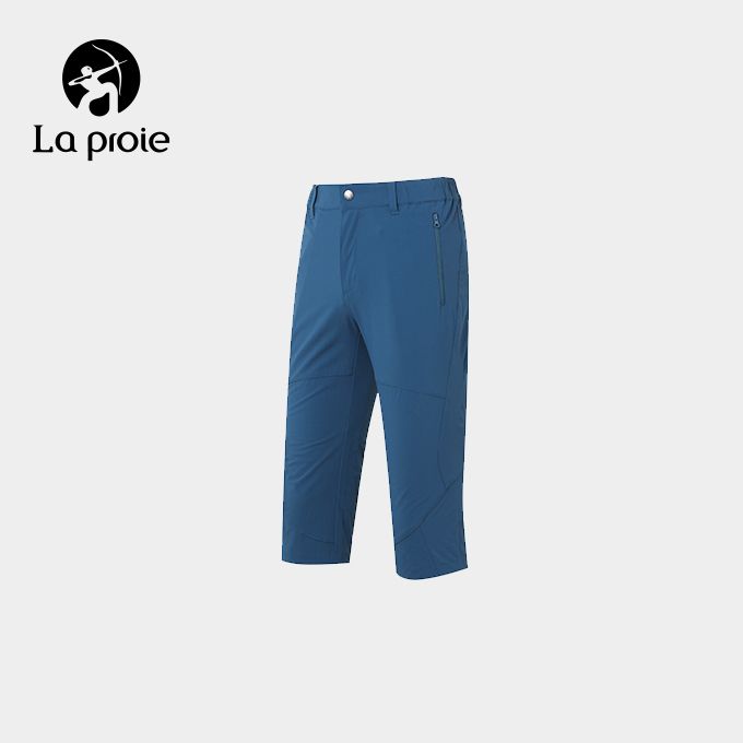 女款彈力透氣休閒中褲-土藍(CO1762005)