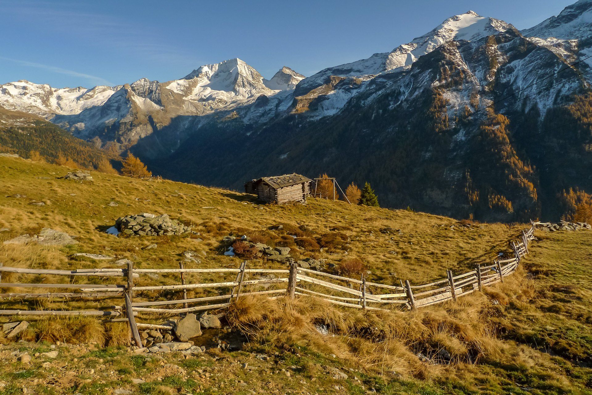 Rein in Taufers, Südtirol, Ahrntal, Hochgall, Wildgall, Schneebiger Nock, Alpenhauptkamm, Rieserfernergruppe. Dreitausender