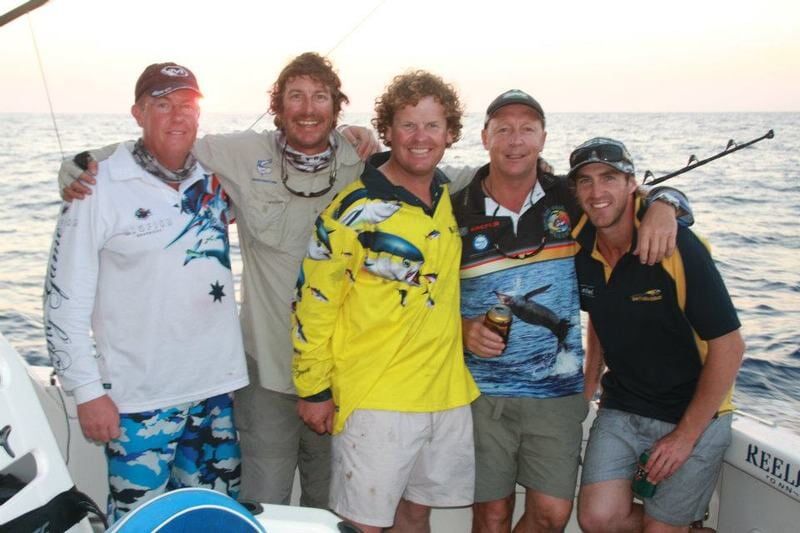 Group of people in fishing boat — Dean Jackson Guided Tours in Winnellie, NT