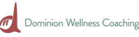 Logo for Dominion Wellness Coaching. The logo features a red letter