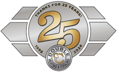 A 25th anniversary logo for double heating and cooling
