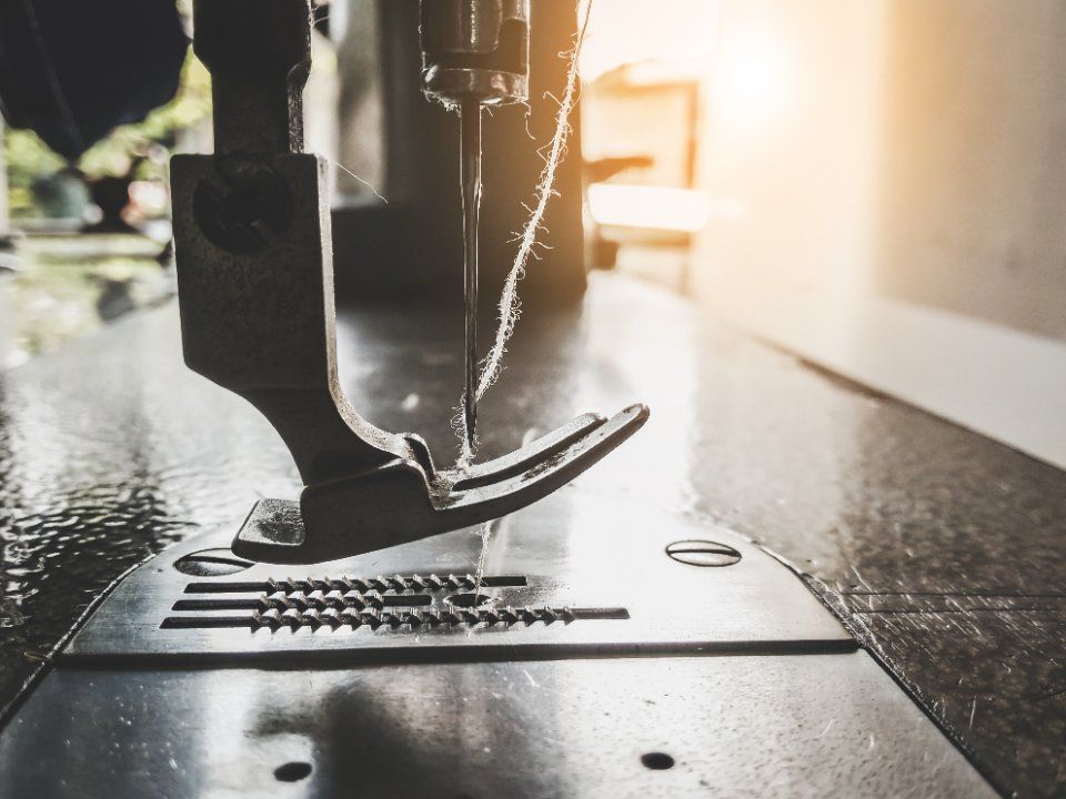 Dettaglio di una macchina da cucire