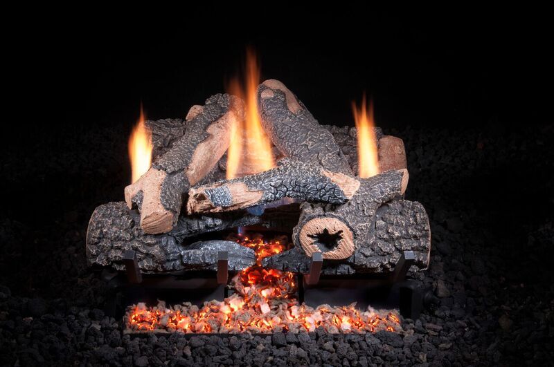 Burning Vent-Free Gas Log — Addison, TX — Fireplace & Grill Factory Outlet
