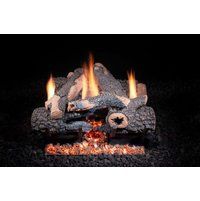 Burning Gas Log — Addison, TX — Fireplace & Grill Factory Outlet