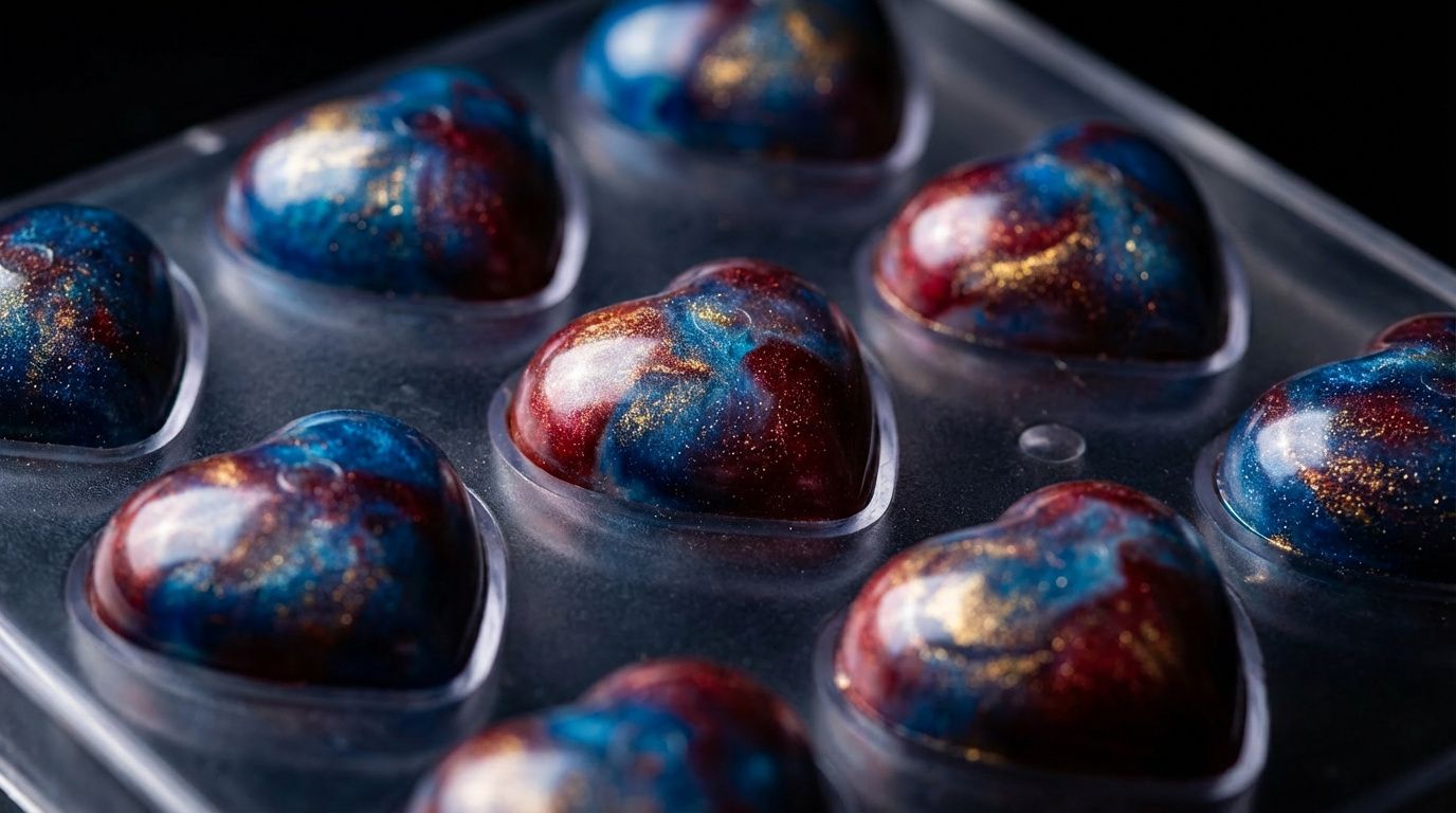 Cosmic chocolate  dessert creation