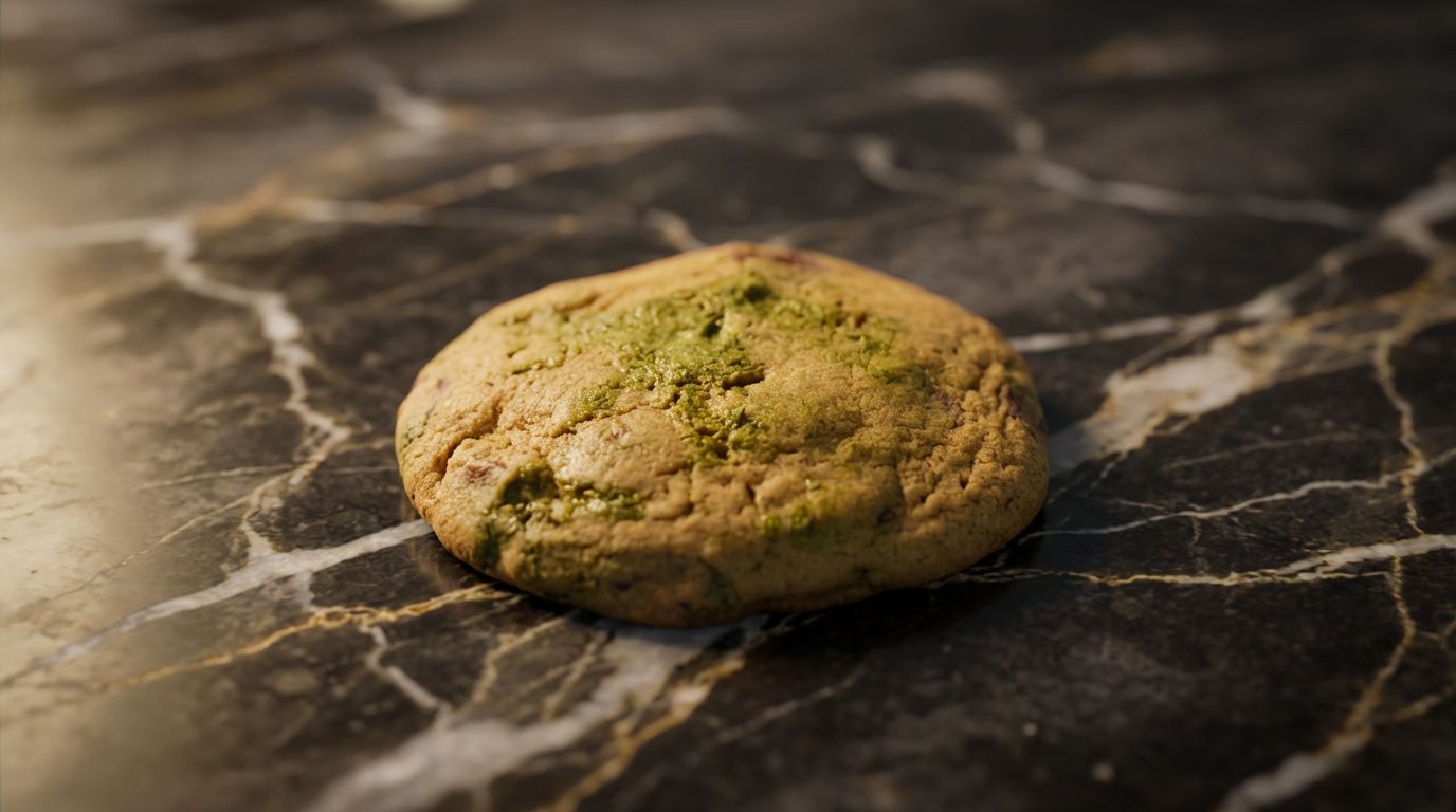 Pistachio filled gourmet cookie