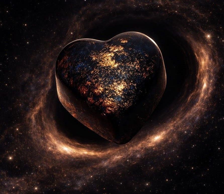 Galaxy chocolate heart bonbon with gold dust – KALLOS Atelier