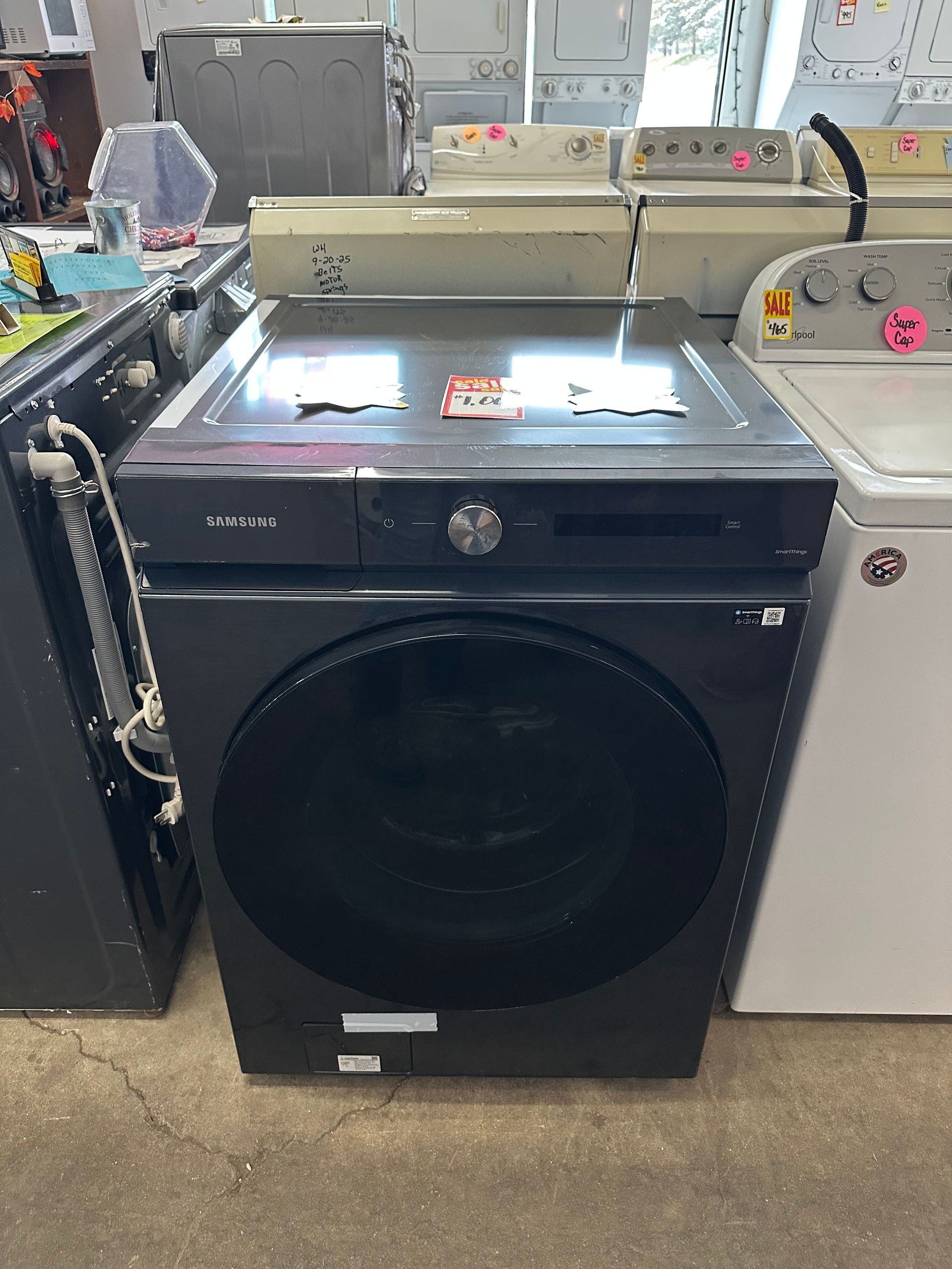Bespoke 5.3 cu. ft. Ultra Capacity Front Load Washer with AI OptiWash™ and Auto Dispense in Brushed Navy - $1,000