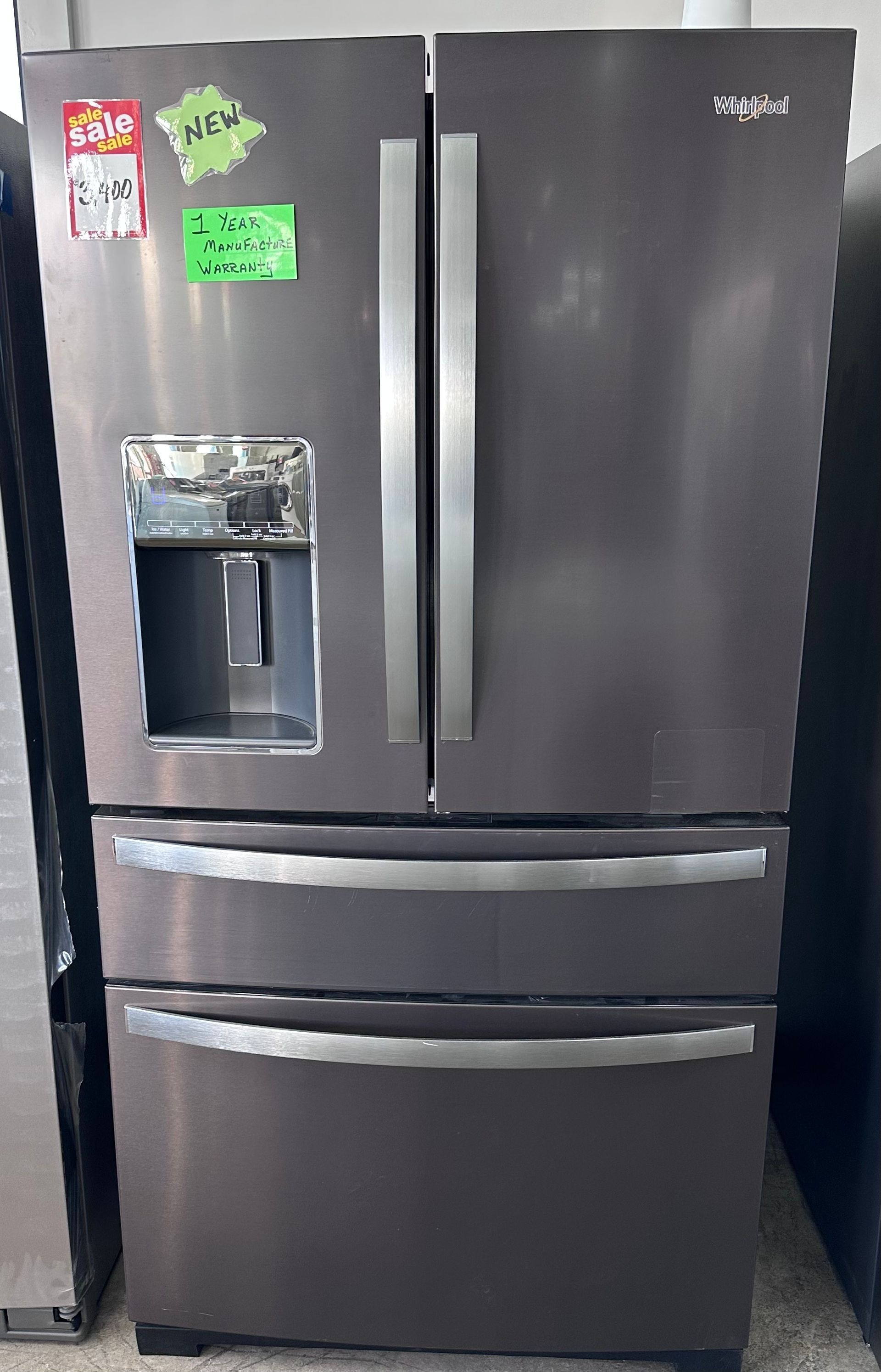 Whirlpool Refrigerator
NEW
1 year manufacturers warranty
$3,400 