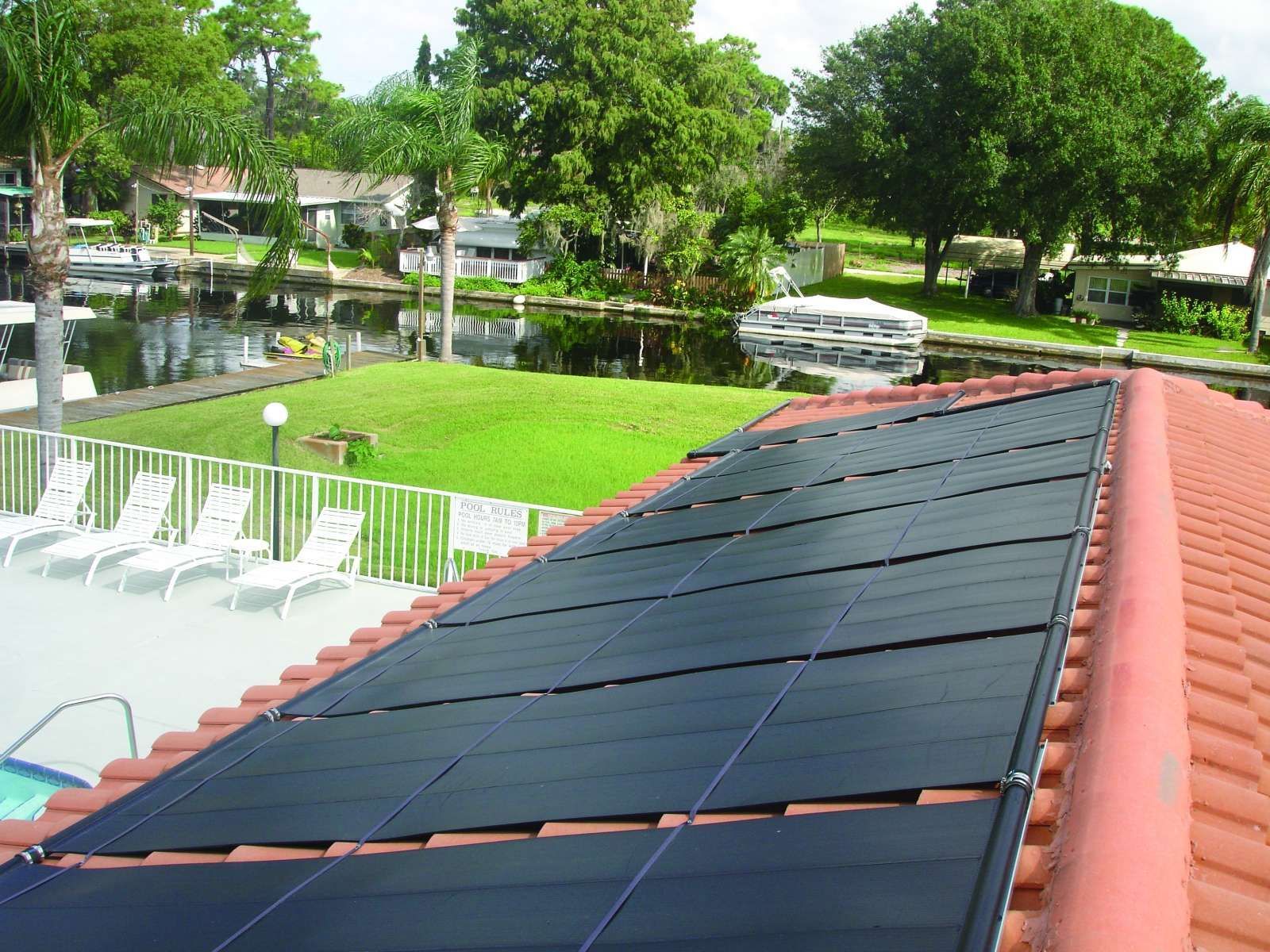 A roof with a lot of solar panels on it