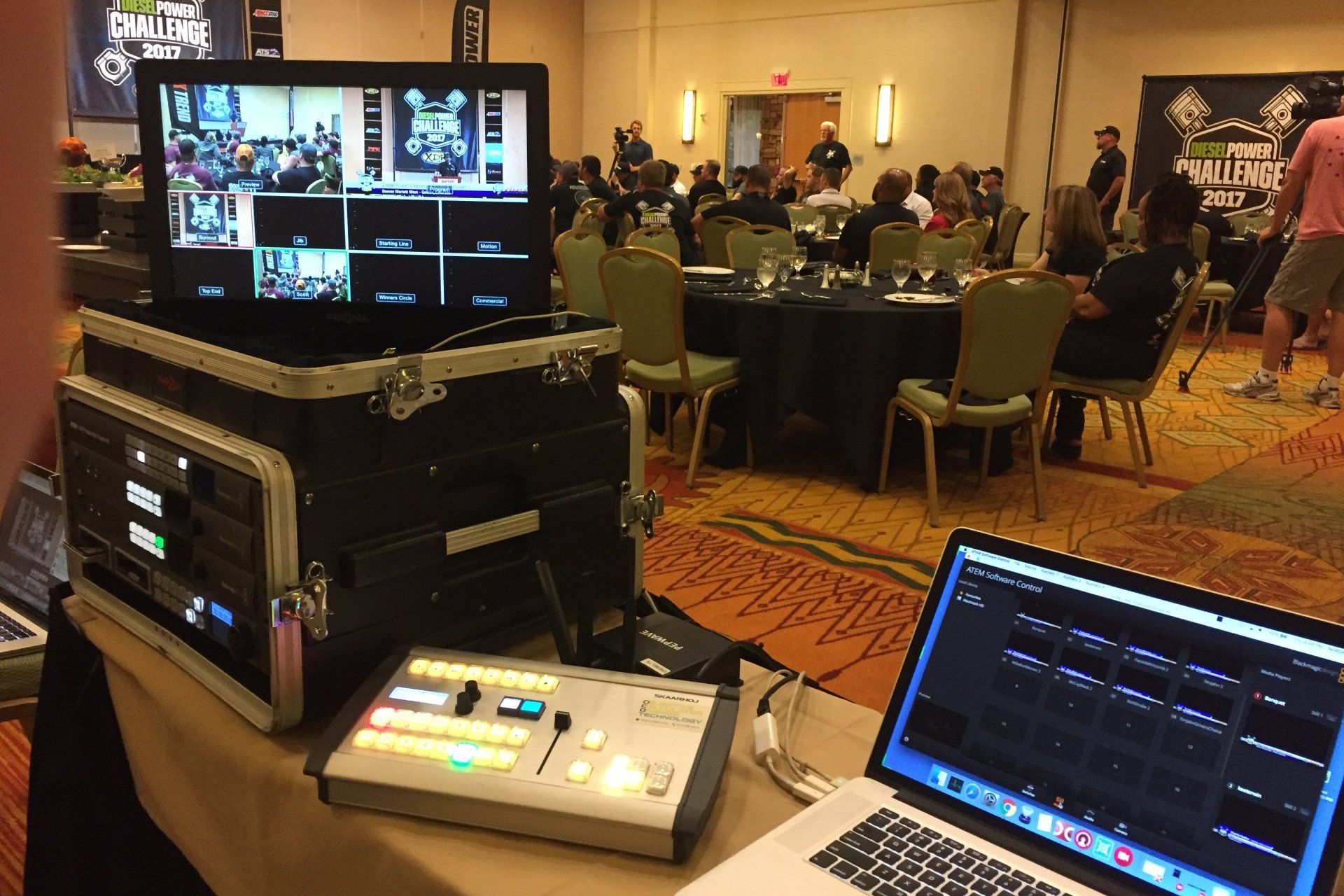 video recording equipment at event