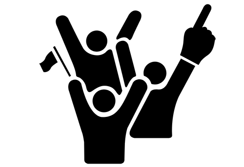 fans cheering icon