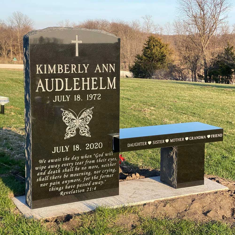 Memorial Bench — Mount Ayr, IA — Eighmy Friedrich Monument Co