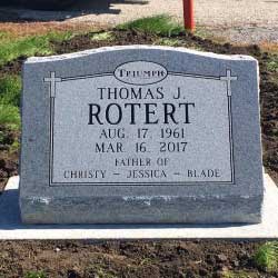 Monument of Thomas Rotert — Mount Ayr, IA — Eighmy Friedrich Monument Co