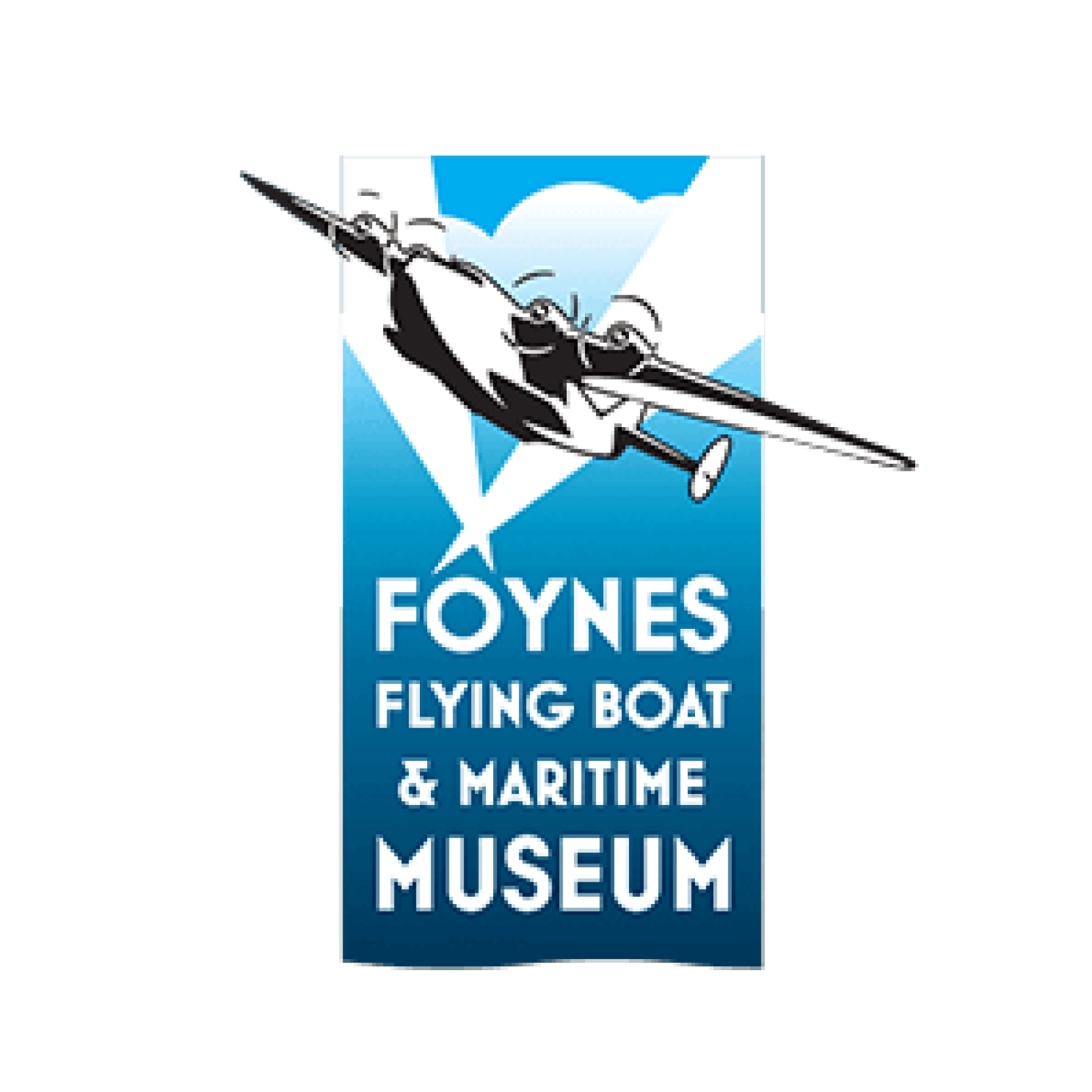 A logo for the foynes flying boat and maritime museum