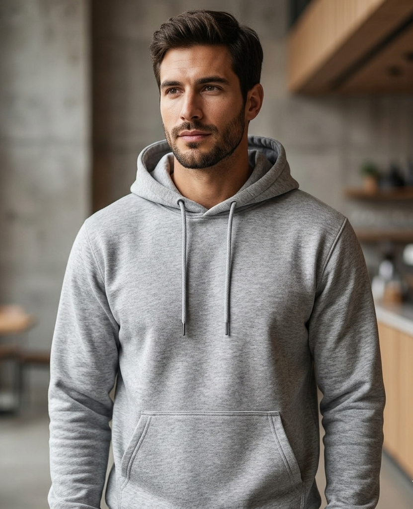 Buzo canguro Gris Melange