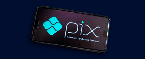 imagem de celular com o logotipo do pix