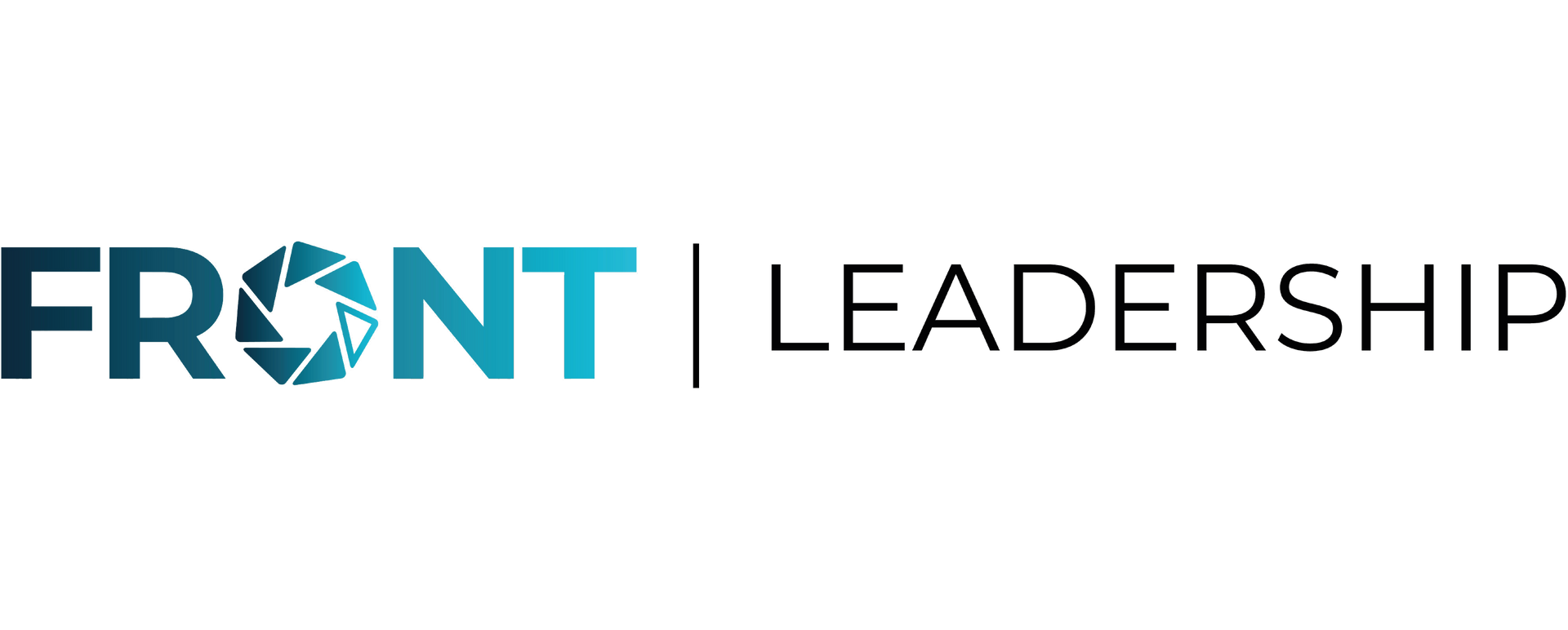 Frontl leadership logo er blå og svart.