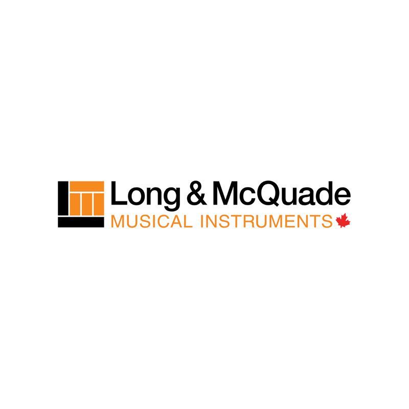 Long & mcquade musical instruments logo on a white background