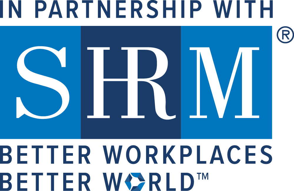 Logo: SHRM in partnership with, with the tagline 