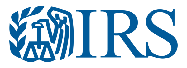 IRS logo: blue eagle and scales within a circle, followed by 