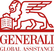The logo for generali global assistance shows a lion with wings holding a book.