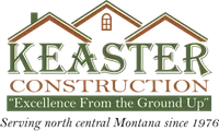Logo for Keaster Construction featuring a house outline and text: "KEASTER CONSTRUCTION Excellence From the Ground Up."