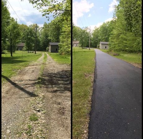 Before and After Asphalt Paving — Pulaski, PA — M&D Paving Inc