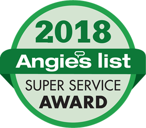 A 2018 angie 's list super service award sticker