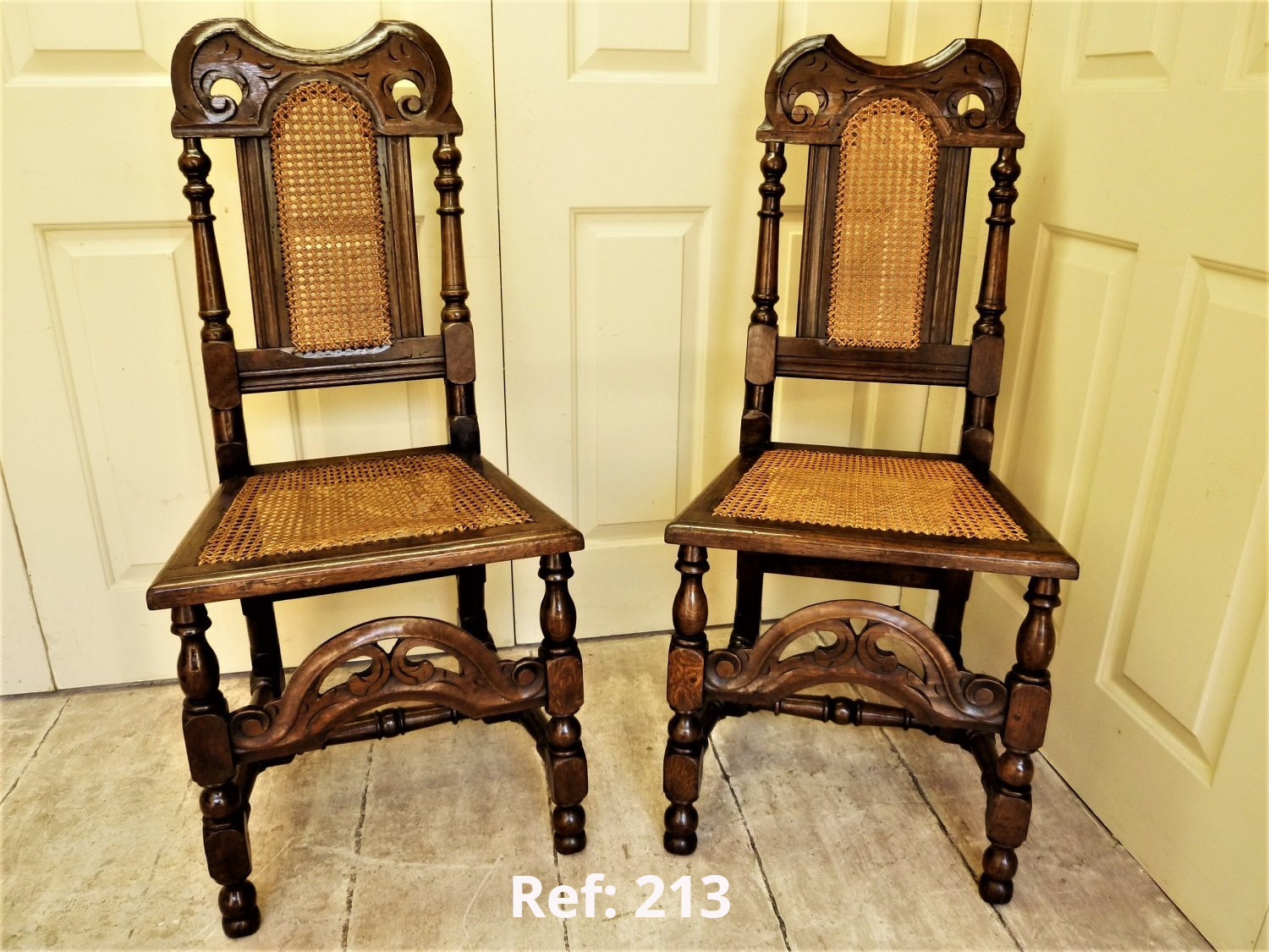 Pair Late 17th Early 18th Century Caned Chairs The Antiques Source Steeple Ashton Trowbridge Wiltshire BA14 6HH