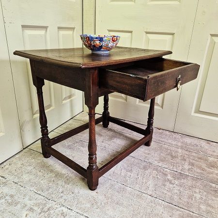 Small Oak Side Table Early 19th C the antiques source ba14 6hh