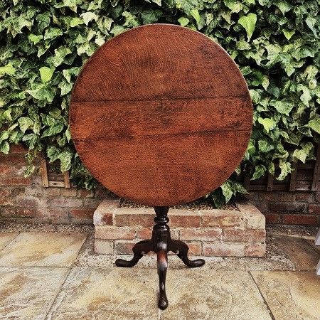 oak tripod tilt top table with scroll legs the antiques source ba14 6hh