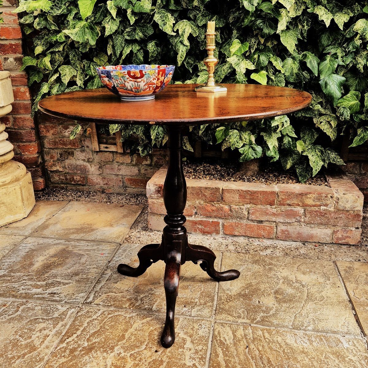 oak tripod tilt top table with scroll legs the antiques source ba14 6hh